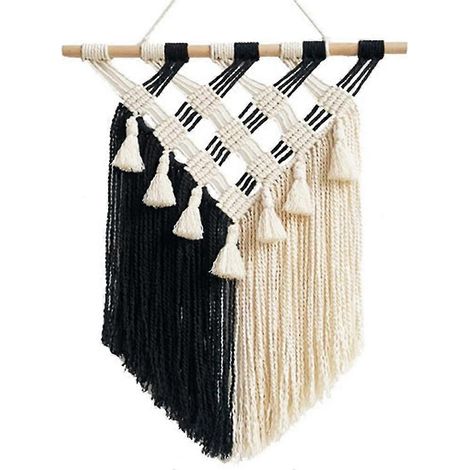 Grande tapisserie murale suspendue en macramé avec glands, tissée à la main, Style nordique, pour salon, chambre à coucher, maison (1/5)