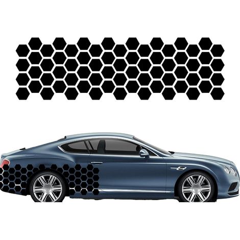 Autocollants latéraux pour carrosserie, autocollants pour carrosserie automobile Autocollant imperméable pour carrosserie de voiture, étiquette de 70,86 x 21,65 pouces (1/5)