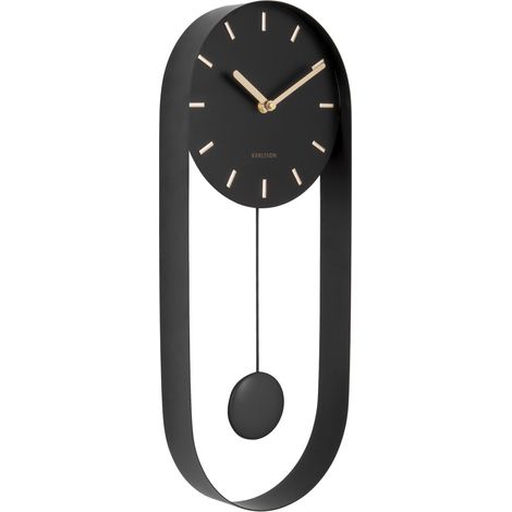 Karlsson Pendel Design Charm Uhr Schwarz 50 cm (1/3)