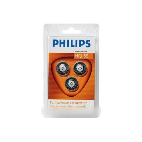 Lot de 3 têtes de rasage pour tondeuse Philips HQ56/50 – Rasage de près – Confort optimal – Compatible avec modèles Philips
