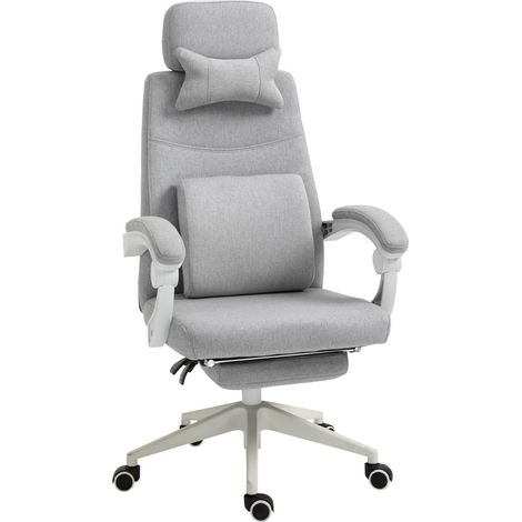 Fauteuil de Bureau Ergonomique Inclinable 160° avec Repose-Pieds Extensible Chaise Gaming Hauteur Réglable Pivotante 360° (1/5)