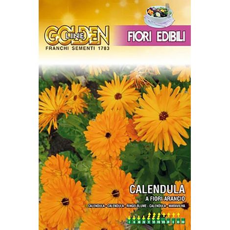 SEMI CALENDULA A FIORI F'ARANCIO EDIBILE FRANCHI SEMENTI