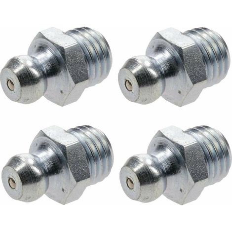 4x graisseur M8 angle 180° embout graissage pompe à graisse manuelle hydraulique tracteur engin agricole tractopelle