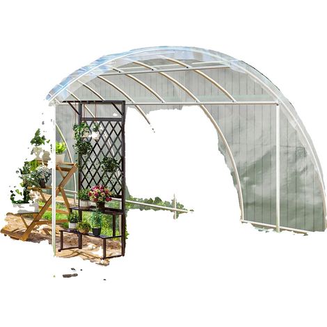 Telo di copertura per serra, spessore 0,15 mm, lunghezza 7 m, larghezza 8 m, protezione UV 5%, capacità di carico neve 3 kg/m² (1/5)