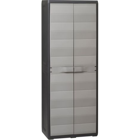 Mobile da esterno in resina elegance tuttopiani edition black 171 x 38 x 65 cm
