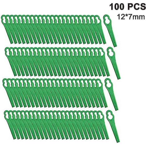 Lames de coupe-herbe en plastique, 100 pièces, sans fil, de haute qualité (1/4)