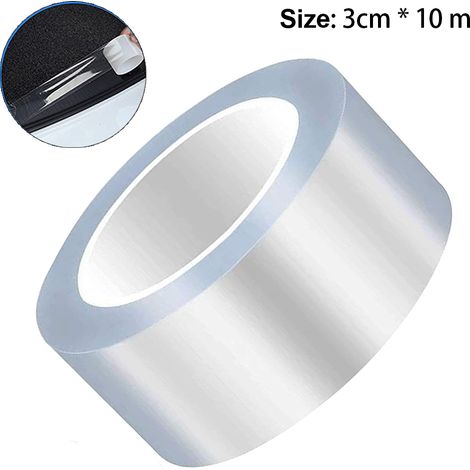 Protection Antigravure Pour Seuil De Porte - Bande Adhésive En Fibre De Carbone - 3 cm x 10 m ou 5 cm x 10 m - Noir Ou Transparent - 1 Pièce (1/5)