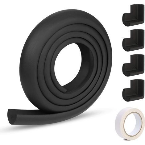 1 Rolle Schutzschaumstoff, 2 Meter weiche Kantenschutzleiste, 4 stoßfeste Ecken, inklusive Klebstoff, Babysicherheit (1/5)