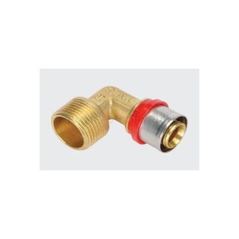 COUDE MULTICOUCHE 90° F/M FILETE 26-3/4  pour mâchoire U et TH - lot de 5-  Tiemme