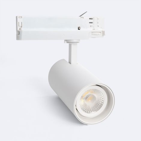 Faretto LED Fasano Bianco 30W Regolabile per Binario Trifase 2700K Bianco Caldo