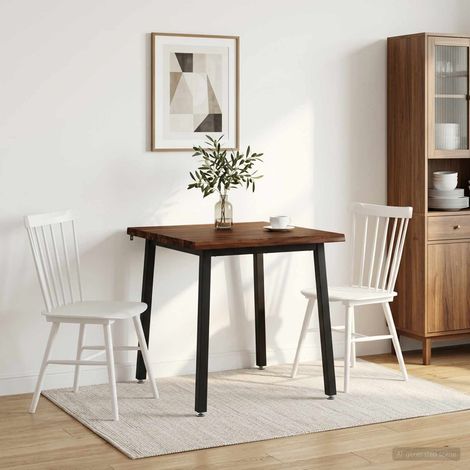 vidaXL 60 x 55 x 75 cm Bois d'Acacia Massif Marron foncé et Noir (1/5)