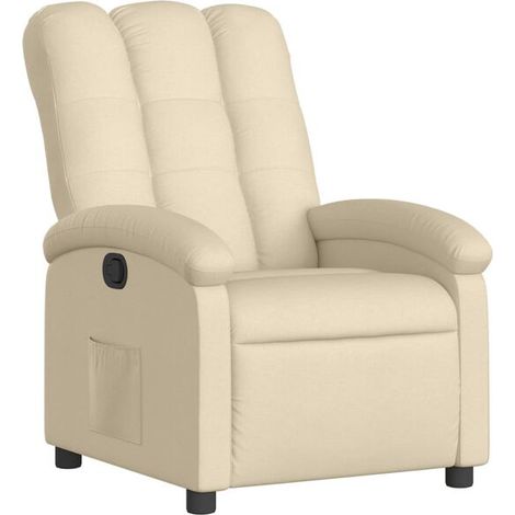 Fauteuil inclinable en tissu beige (1/5)