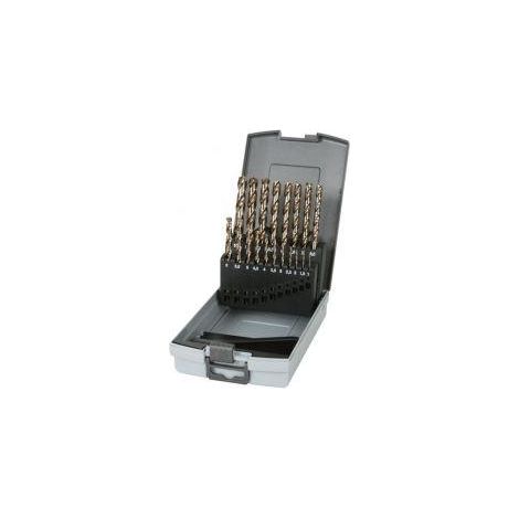 FPLUS juego brocas cobalto 19 uds.1-10 x0.50mm. , Estuche 19 Brocas HSS COBALTO 1-10 x 0,50 mm Din-338 Brocas de gran calidad para un uso profesional.
