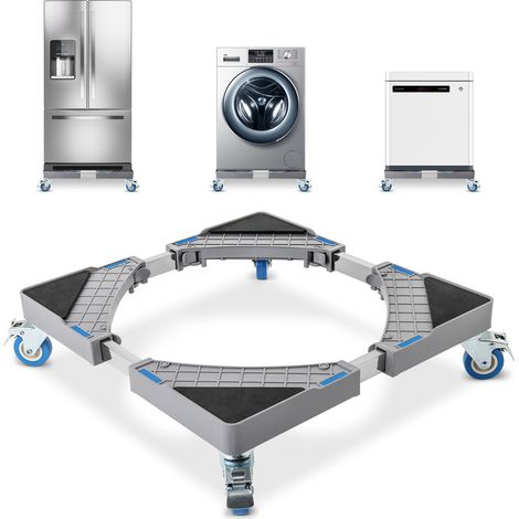 Trintion Washing Machine Stand Multi-functional Appliance Roller Base Adjustable Movable Washing Machine Wheels for Washing Machine Dryer Freezer Refrigerator (1/5)