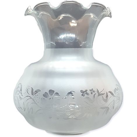 Paralume in vetro SEÑORITA opaco 14,5x12cm bocca di 5cm (1/2)