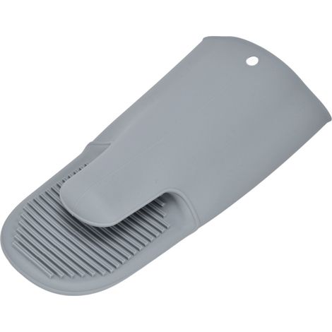 Gants isolants en silicone épais et antidérapants pour four, micro-ondes et barbecue (gris)