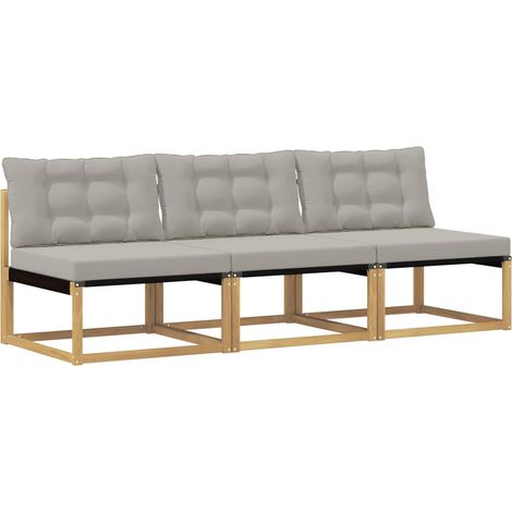 Maison Exclusive - Outdoor Mittelsofa Massives Akazienholz und Te