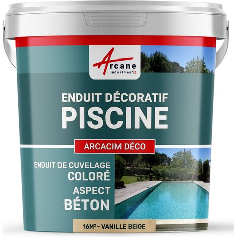 Décoration, piscine, enduit de cuvelage, finition béton ciré : Arcacim déco - 16 m² Vanille Beige - ARCANE INDUSTRIES