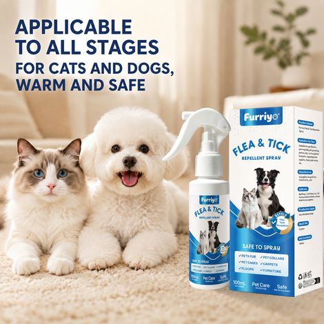 Spray antiparasitaire externe pour animaux de compagnie, sûr et non irritant, à la formule douce - Spray antiparasitaire externe pour animaux de compagnie 100 ml (1/4)