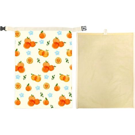 Sacchetto per il pane rimovibile in cera d'api 32 x 42 cm Sacchetto per il pane in cotone con chiusura a fibbia Sacchetto per la conservazione riutilizzabile Pagnotta (1/5)