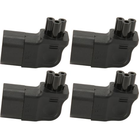 Adaptateur secteur IEC320 C14 vers IEC320 C5 (4 pièces) - Connecteur coudé à 90° - 250 V (1/5)