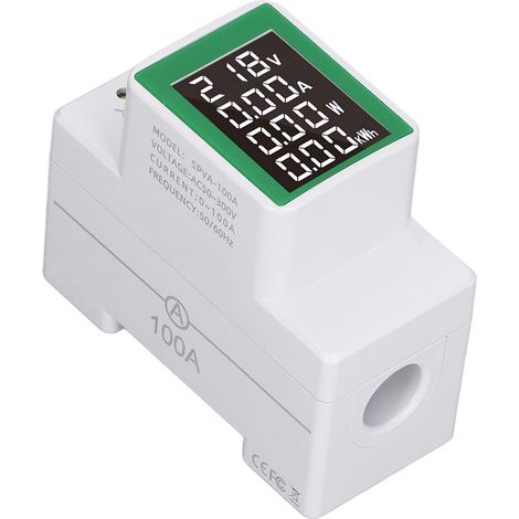 Énergimètre numérique monophasé contrôleur de consommation électrique AC 50-300V 0-100A voltmètre ampèremètre multitesteur (1/5)