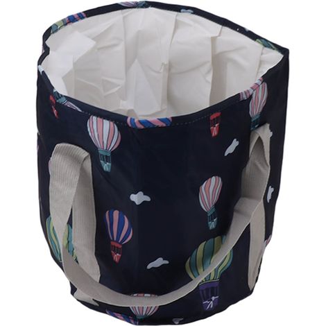 Ballon pliable, isolé en PVC, portable, avec poignée, idéal pour le camping et les voyages, bleu marine (1/5)