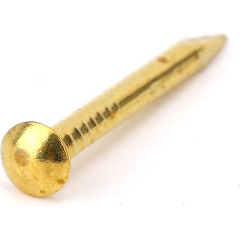 Clous Décoratifs en Laiton, 100 Pièces, Tête Ronde Dorée, pour Accessoires de Quincaillerie et Charnières de Meubles (1/5)