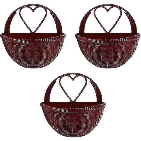 Décoration murale en panier de fleurs (3 pièces) (1/3)