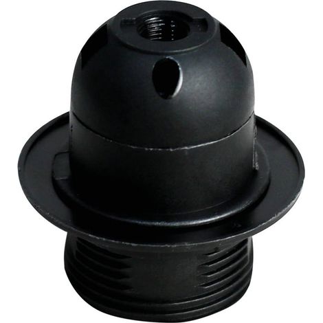 Lampenfassung mit Scheibe E27 schwarz 4A 250V GSC 2200290
