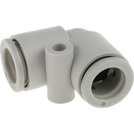 Adaptateur tube à tube coudé SMC KQ2 vers Enfichable 10 mm Enfichable 10 mm