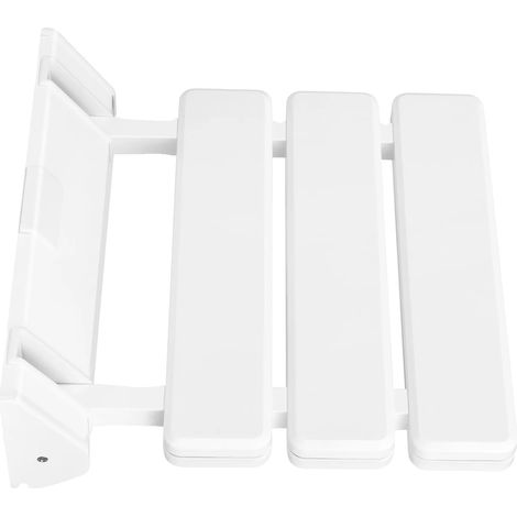 Asiento de ducha plegable, diseño que ahorra espacio, estabilidad para montaje en pared, BLANCO (1/2)