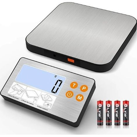Balance de cuisine numérique rechargeable et détachable, précision 10 kg 1 g, avec plateau en acier inoxydable et support multi-unités-AquaForge (1/5)