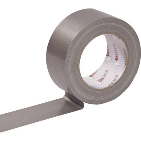 bizline 351020 | ruban vinyle toilé multi-usages 50 mm x 25 m x 0.30 mm gris