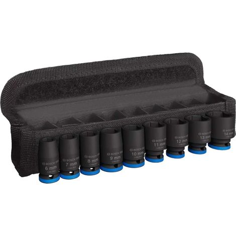 Llaves y dados Bosch 2608003034 alta resistencia 9 piezas (1/2)