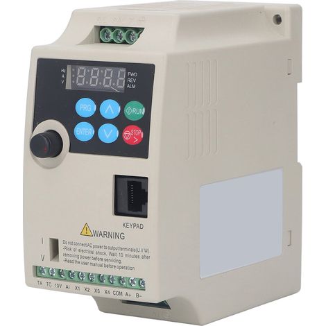 Variateur de fréquence 0.4KW monophasé 220V triphasé 0-220V écran LED contrôle vectoriel interface RS485 pour pompe ventilateur (1/4)