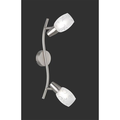 Colmar Níquel Foco 2 Led Spot Cristal satinado L39 cm Trio Lighting (1/2)