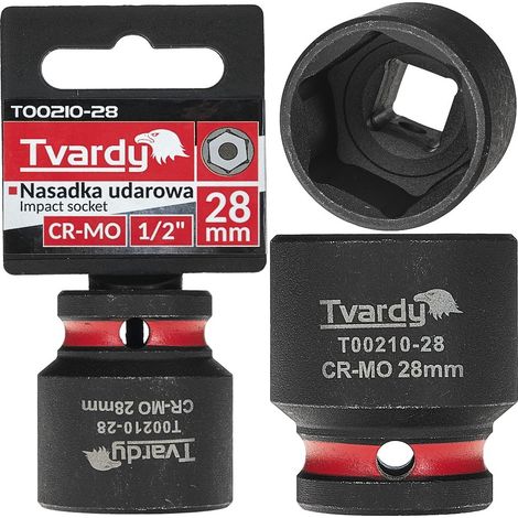 Vaso de impacto de 1/2" y 6 puntas, 28 mm, CR-MO (10/60) (1/4)
