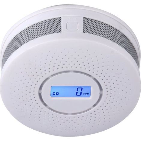 Détecteur combiné de fumée et de monoxyde de carbone – Affichage LED – Alarme 85 dB – Sans fil – Piles incluses – Capteur photoélectrique (1/5)