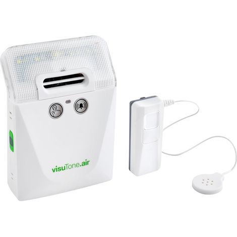 Humantechnik Visutone Air Campanello Flash Wireless e Suono Potente con cavo Micro Acustico per persone con problemi di udito. (1/5)