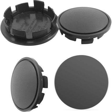 Set of 4 Universal 65 mm Wheel Hub Caps with Polished Surface, Kappens for 3B7601171/6U7 601 171 Black and Aluminium Rims (OD 65 mm ID 56 mm) (1/5)