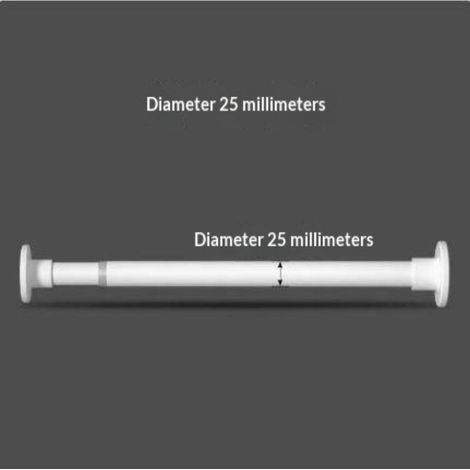 Asta per tende telescopica da 50–260 cm, stendibiancheria regolabile in acciaio inox (1/5)