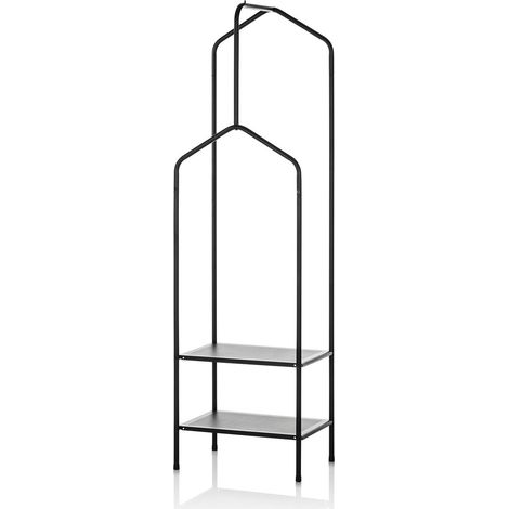 Stand appendiabiti in metallo nero design moderno e salvaspazio Caleb