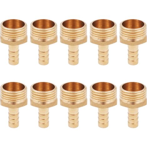 10 pièces tuyau robinet connecteur laiton buse raccord mâle adaptateur pour étang piscine adaptateurs 1/2 8mm (1/5)