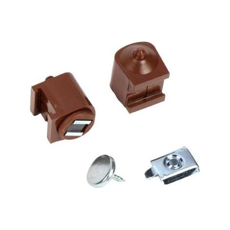 Chiusura Magnetica Con Piastrina Marrone Pz.2