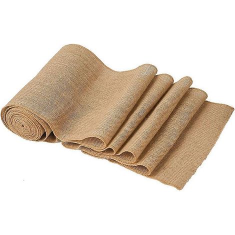Table chemin 10 m x 30 cm Jute table chemin lin Jute tissu table chemin Roll table Decoration Wedding vintage Rustic (1/5)