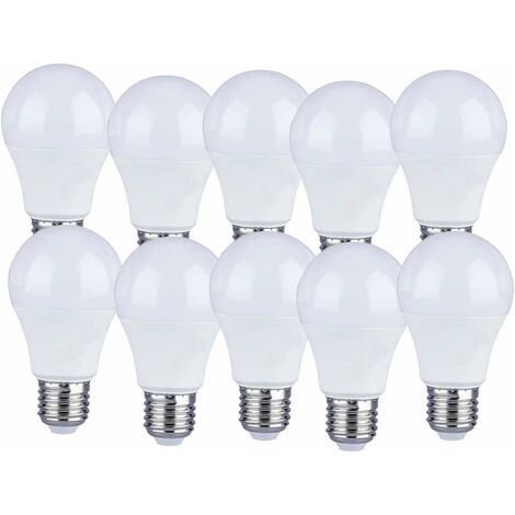 BUNTHAUS Lot de 10 Lot de 10 Ampoules LED E27 9W A60 - Lumière Blanche Chaud 4000K - 806 Lumen (1/5)