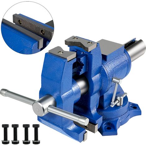 Étau d'Établi 152 mm Étau de Table Pliable Base Pivotante Polyvalent, Étau de Fraisage Meulage de Précision Étau en Fonte Ductile Force de Serrage 30 kN, Outil Serrage pour Serrer Fixer la Pièce (1/5)