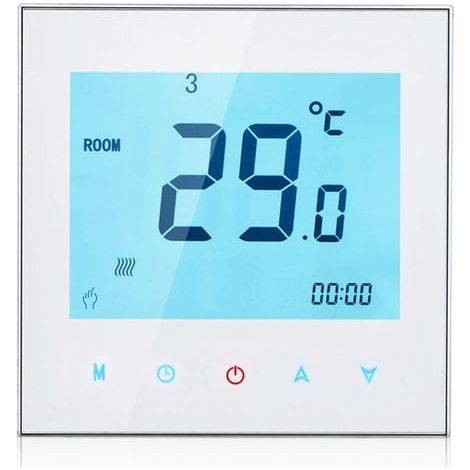 Thermostat numérique, Thermostat Mural Intelligent, Thermostat d'ambiance 5A 110-230 V, programmable hebdomadaire, écran Tactile LCD, Thermostat de Chauffage de l'eau (1/5)