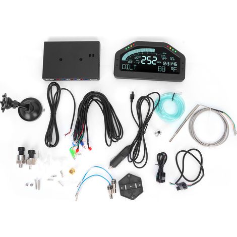 GARRYFIZH Kit Capteurs Tableau de Bord SINCO TECH - Écran LCD 8 LEDs Rétroéclairage Bluetooth Affichage Température Huile/Eau Boost - Haute Technologie (1/5)